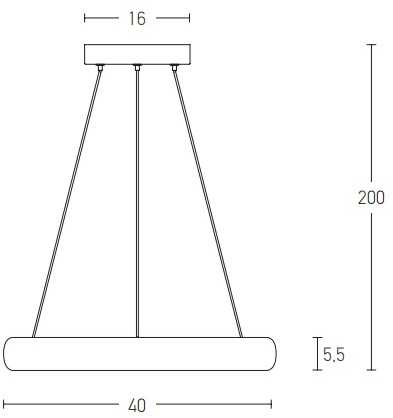 30W LED pakabinamas šviestuvas, baltas, 3000K, dimeriuojamas, 2045