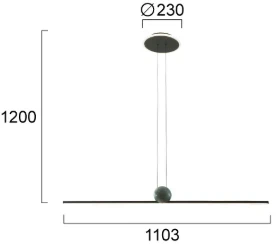 30W LED pakabinamas šviestuvas ELLARIA, juodos/žalios sp., 3000K, 4348600