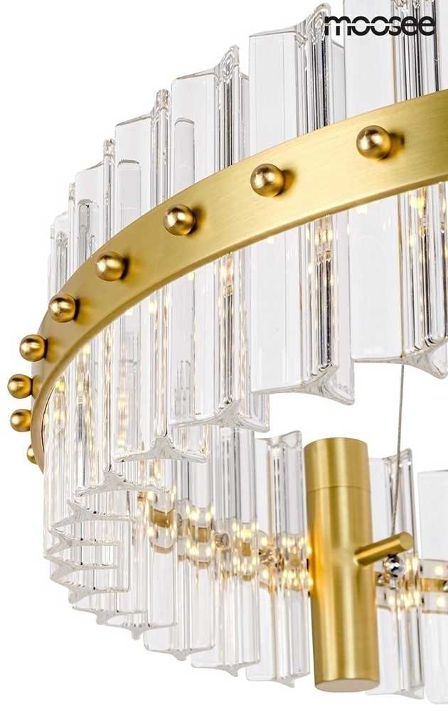 30W LED pakabinamas šviestuvas SATURNUS, aukso sp., 3000K
