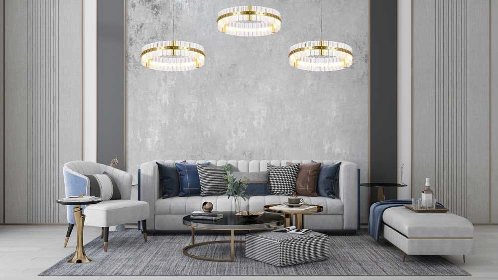 30W LED pakabinamas šviestuvas SATURNUS, aukso sp., 3000K