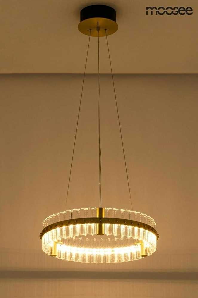 30W LED pakabinamas šviestuvas SATURNUS, aukso sp., 3000K