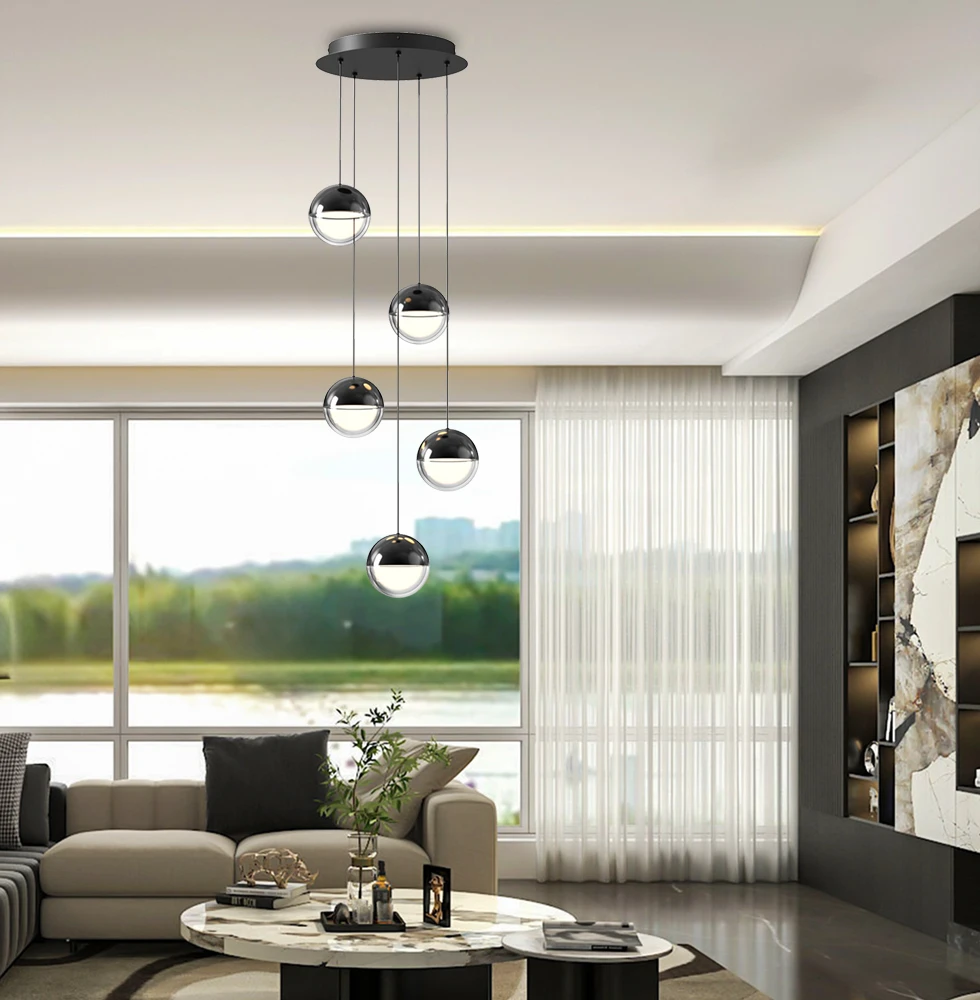 30W LED pakabinamas šviestuvas ZIREA, tamsaus chromo sp., 3000K, 4329900