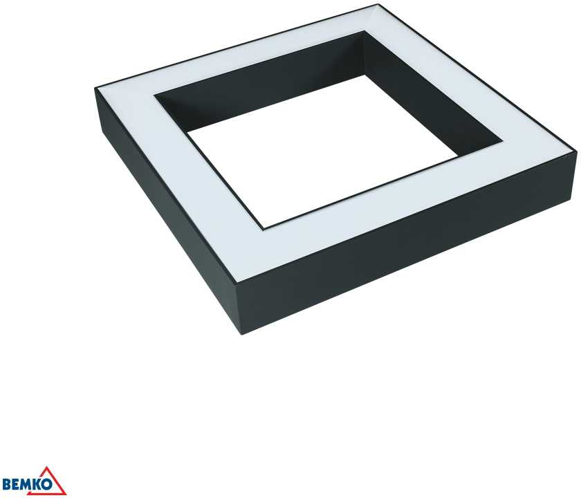 30W LED panelė - šviečiantis rėmelis QUALIS, antracito pilkos sp., 4000K, 34x34cm