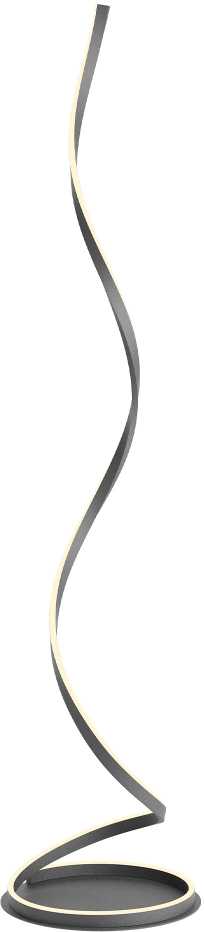 30W LED pastatomas šviestuvas SCROLL, juodas, 3000/4000/6000K, dimeriuojamas, 01-4283