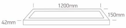 30W LED paviršinė panelė, balta, 120x15cm, CCT, 62140BFU/W/V