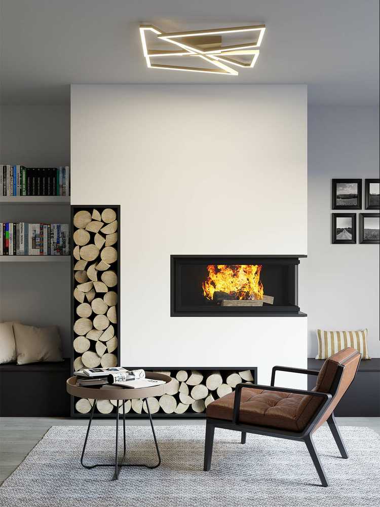 30W LED paviršinis lubinis šviestuvas SLASH, juodas, 3000/4000/6000K