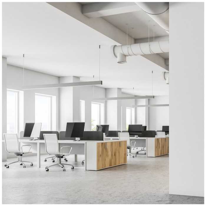 Pakabinamas šviestuvas 30W LED paviršinis/pakabinamas linijinis šviestuvas KOLINE K2 PROFESSIONAL, baltas, 3000/4000/6500K, UGR19
