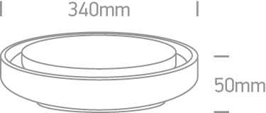 30W LED plafonas, baltas, 3000K, 67384/W/W