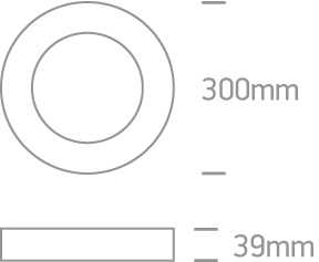 Lubinis šviestuvas 30W LED plafonas, baltas, 4000K, 62130F/W/C