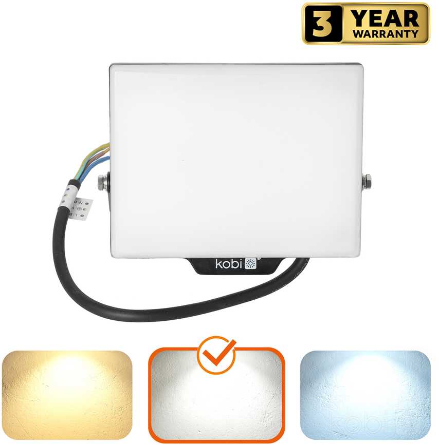 30W LED prožektorius DELYO MHN, juodas, 4000K, IP65