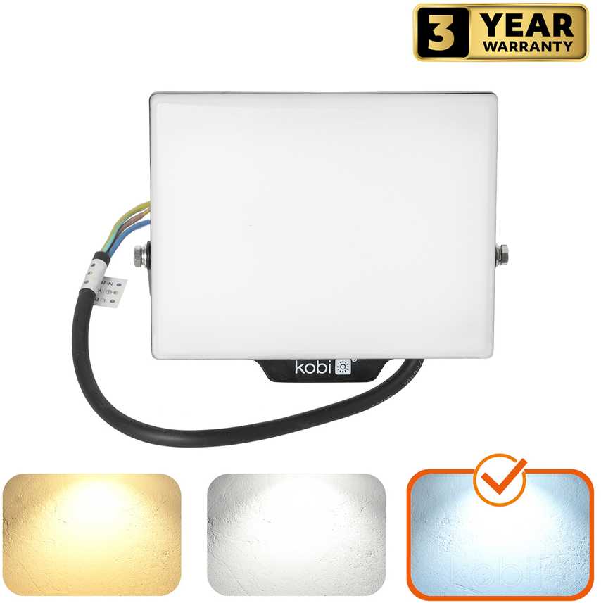 30W LED prožektorius DELYO MHN, juodas, 6000K, IP65