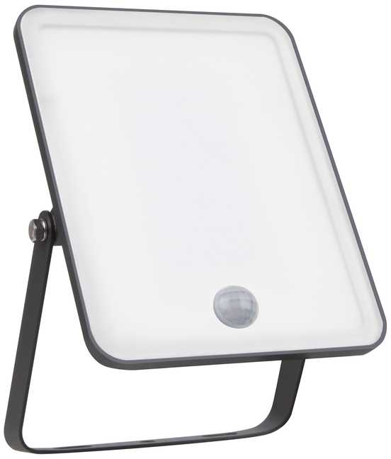 Ledvance 30W LED prožektorius ESSENTIALS, juodas, 6500K, su judesio davikliu