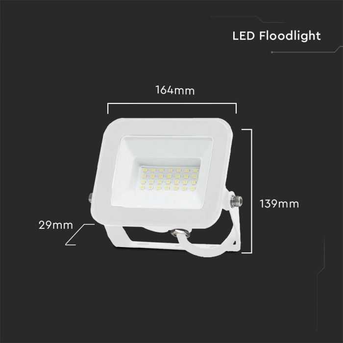 30W LED prožektorius PRO-S, baltas, 4000K, SAMSUNG CHIP