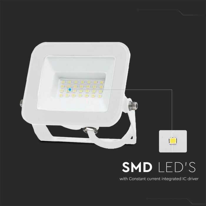30W LED prožektorius PRO-S, baltas, 4000K, SAMSUNG CHIP