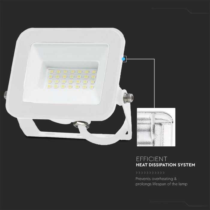 30W LED prožektorius PRO-S, baltas, 4000K, SAMSUNG CHIP