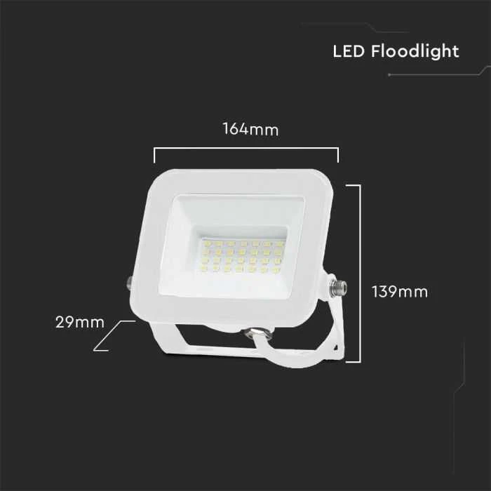 30W LED prožektorius PRO-S, baltas, 6500K, SAMSUNG CHIP