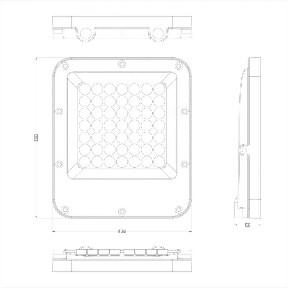 Pakabinamas šviestuvas 30W LED prožektorius TIMBO, pilkas, 4000K
