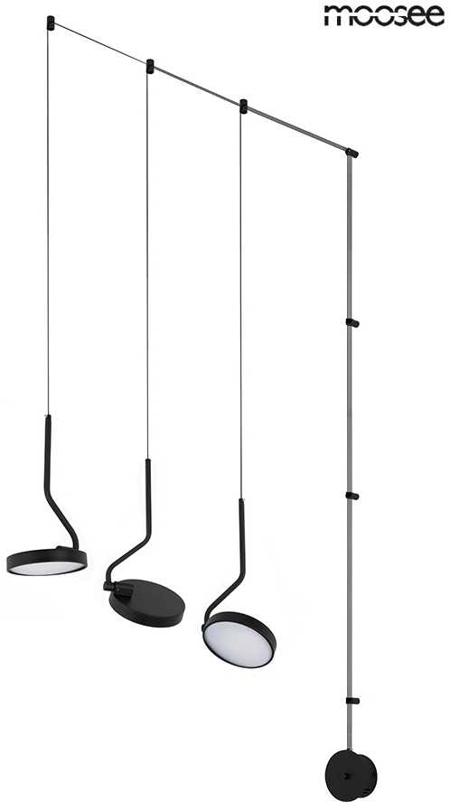 30W LED sieninis šviestuvas FLAT 3, juodas, 3000K