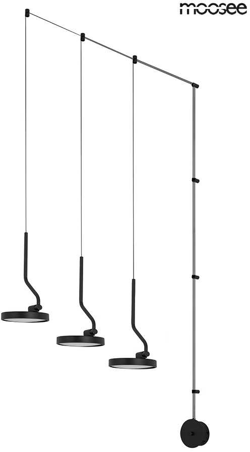 30W LED sieninis šviestuvas FLAT 3, juodas, 3000K