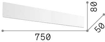 30W LED sieninis šviestuvas ZIG ZAG, baltas, 2700K, 342665