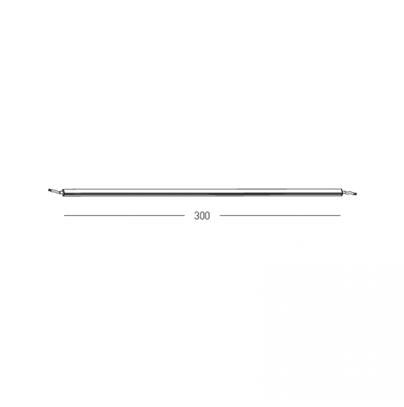 30W LED šviečiantis kabelis, montuojamas į ZAMBELIS bėgelį, baltas, 3200K, DALI, IP65, 3m, E388