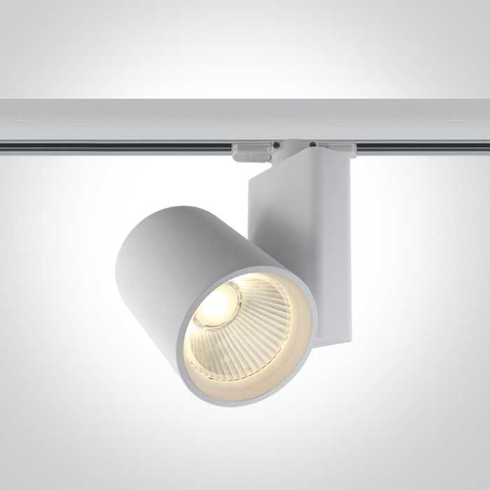 30W LED šviestuvas į bėgelius, baltas, 3000K, 65612NT/W/W