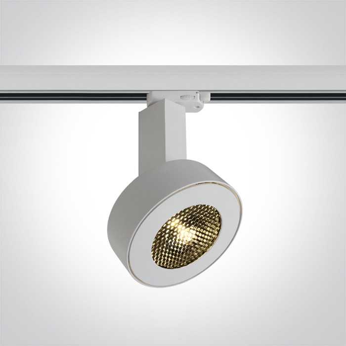 30W LED šviestuvas į bėgelius, baltas, 3000K, 65652T/W/W