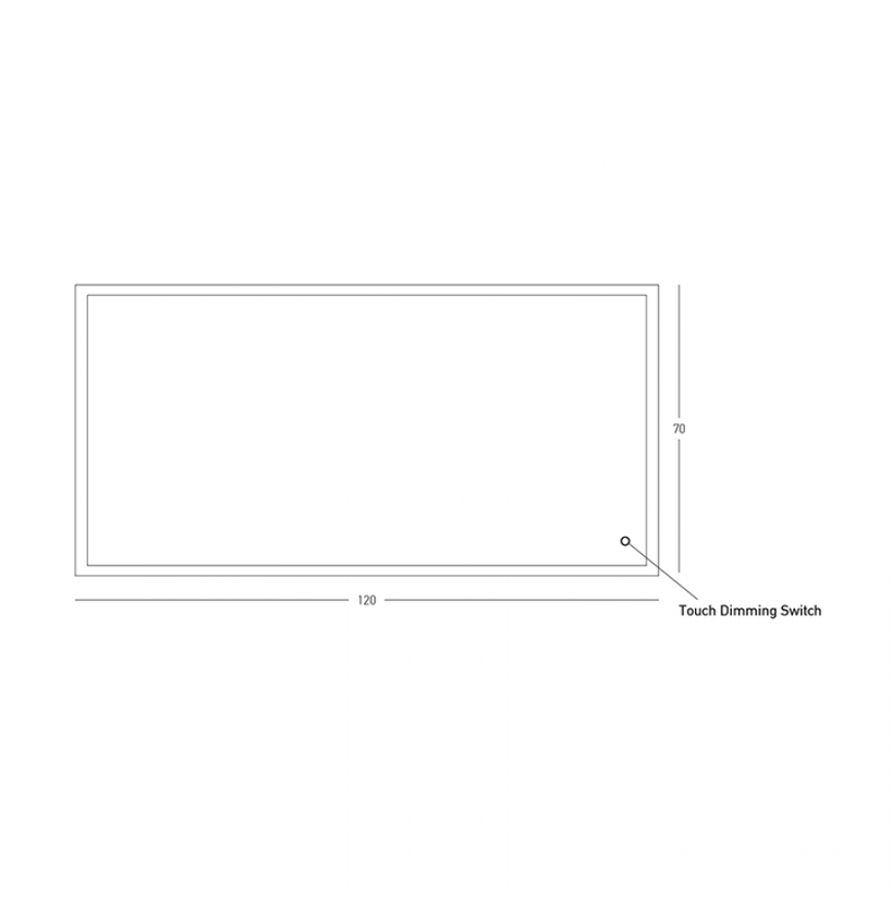 Sieninis šviestuvas 30W LED šviestuvas - veidrodis, anoduoto aukso sp., 3000/4000K, dimeriuojamas, IP44, 25394