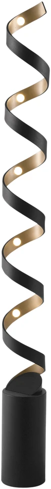 30W LED toršeras HELIX, juodos/aukso sp., 3000K