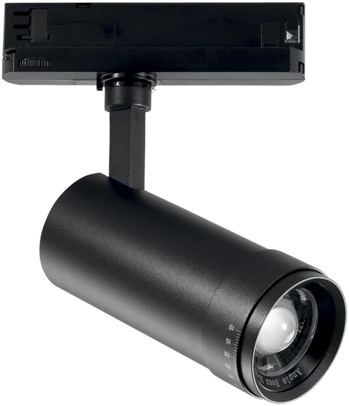 30W LED trifazis bėginis šviestuvas EXPLORER, juodas, CCT
