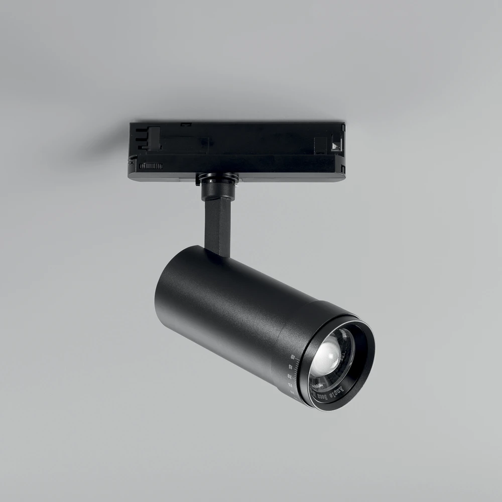 30W LED trifazis bėginis šviestuvas EXPLORER, juodas, CCT