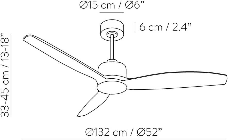 30W ventiliatorius GARBIN, riešutmedžio/juodos sp., nuotolinis valdymas, V250252XNM