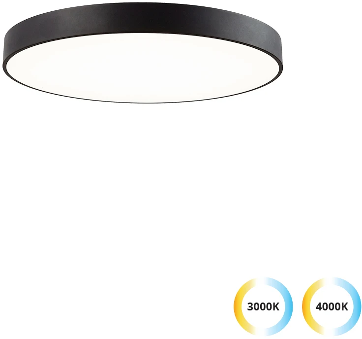 Lubinis šviestuvas 31W LED paviršinis šviestuvas MADISON, juodas, 3000/4000K, 4235401