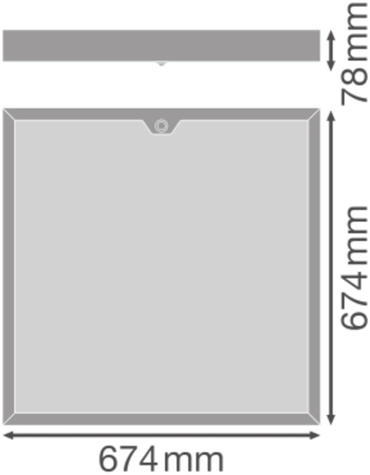 Ledvance 32/27/21W LED panelė su judesio davikliu PL SF, balta, 3000/4000K, 90°, 674 x 674mm, UGR19