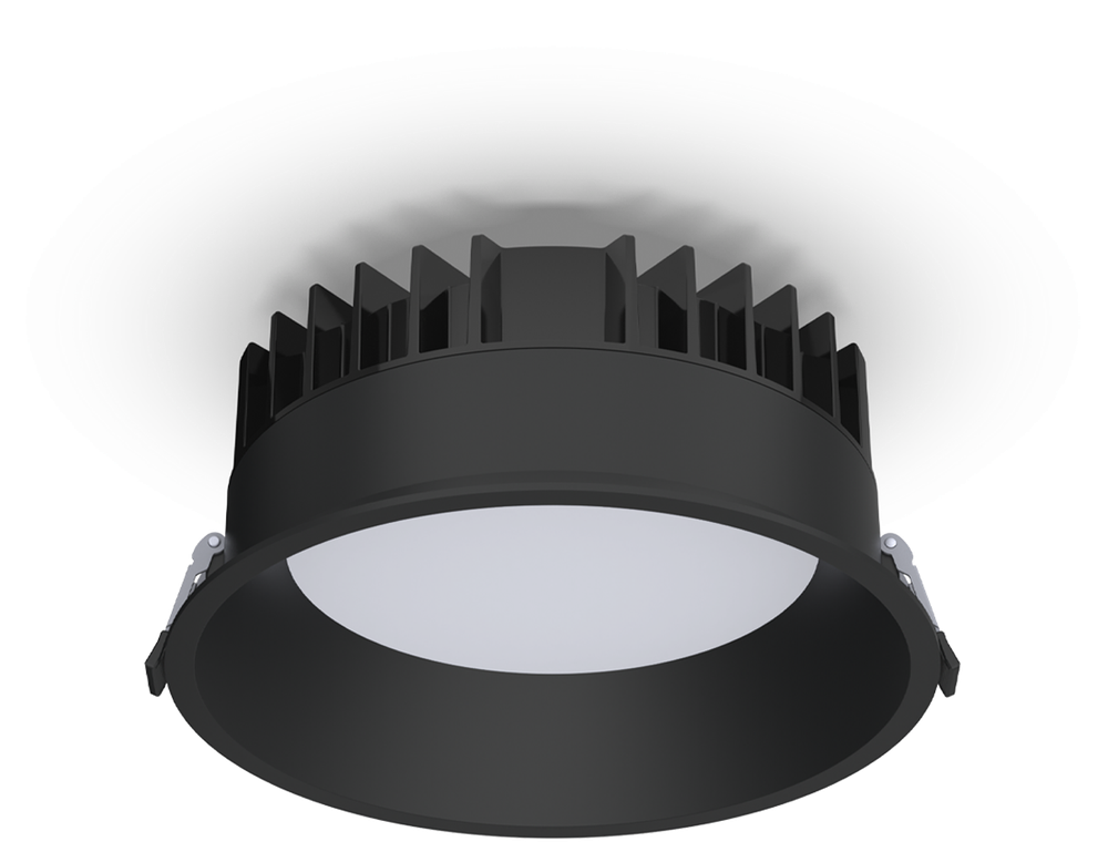 32,5W LED įleidžiamas šviestuvas TECH, juodas, 3000/4000K, dimeriuojamas, IP65, E3987270NDP