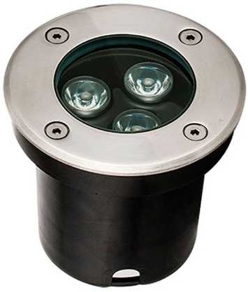 3,2W LED įleidžiamas į žemę šviestuvas LOTUS, sidabro sp., 3100K, 4186800
