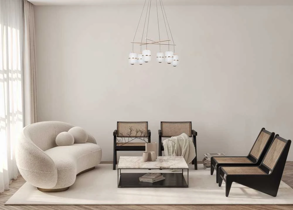 32W LED pakabinamas šviestuvas ALANI, juodos/aukso sp./skaidrus, 3000K