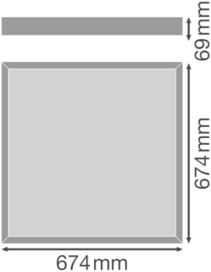 Ledvance 32W LED panelė PL SF, balta, 3000/4000K, 674x674mm, DALI, UGR19