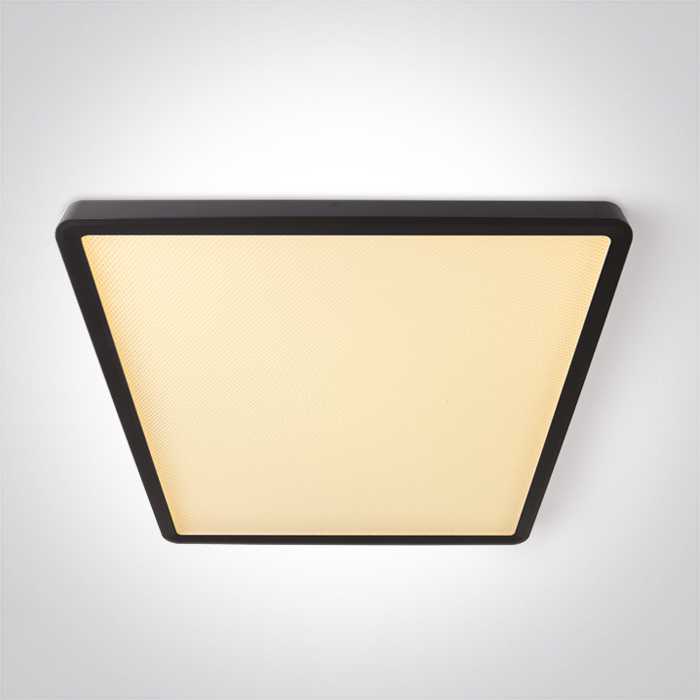 Lubinis šviestuvas 32W LED paviršinis šviestuvas, juodos sp., 2800/3300/4000K, 400x400mm, UGR19, 62020KU/B/V