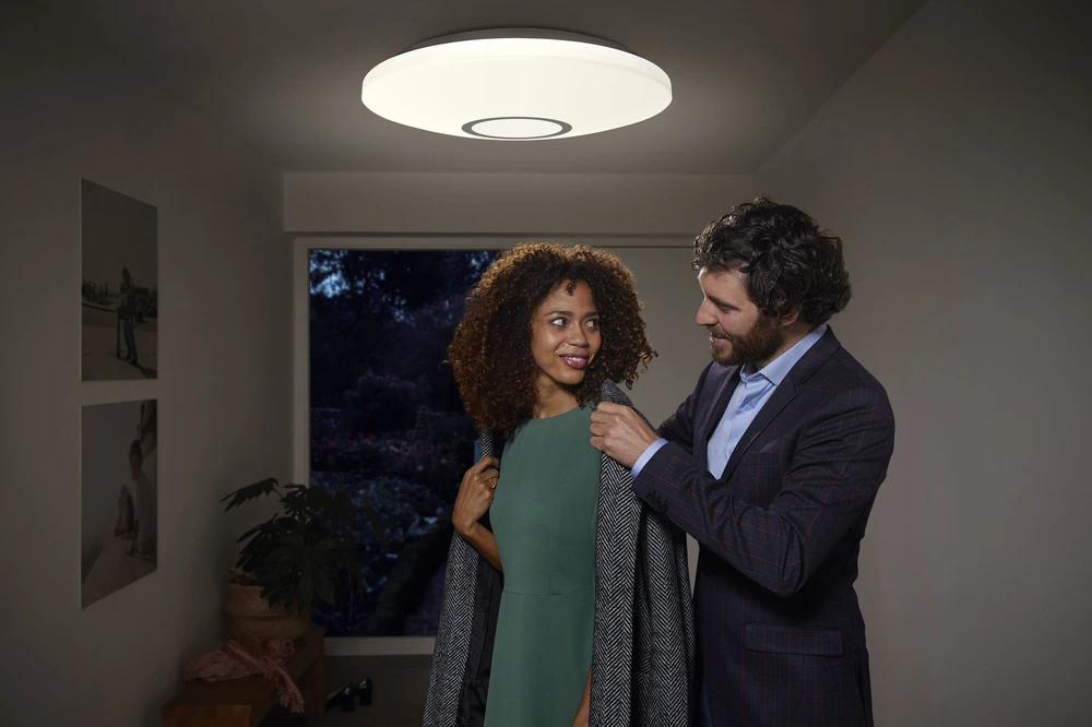Lubinis šviestuvas Ledvance 32W LED paviršinis šviestuvas ORBIS CLICK, baltas, 3000K, su judesio davikliu