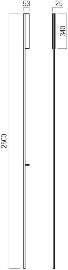 33,5W LED sieninis šviestuvas TWIG, matinės juodos sp., 2700K, dimeriuojamas, 01-4264