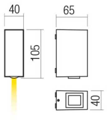 Sieninis šviestuvas 3,36W LED sieninis lauko šviestuvas ACE, tamsiai pilkas, 3000K, IP54, 90415