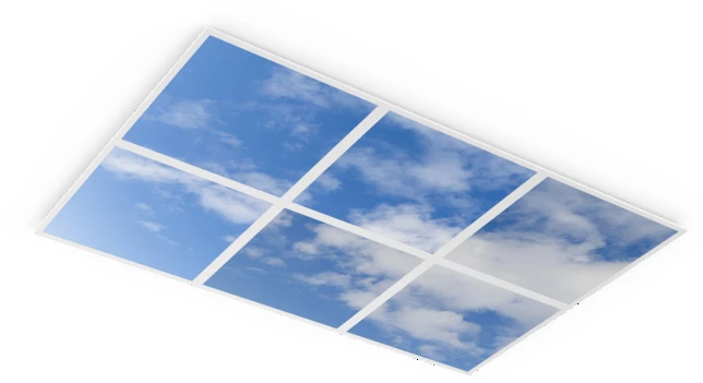 33W LED panelė PL PRINT SKY, baltu korpusu, 60x60cm, 6vnt. rinkinys