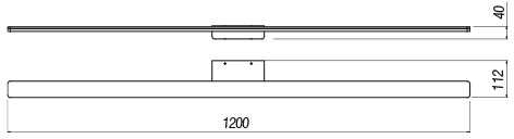34,32W LED sieninis šviestuvas BARRIO, juodas, 4000K, IP44, 01-2512