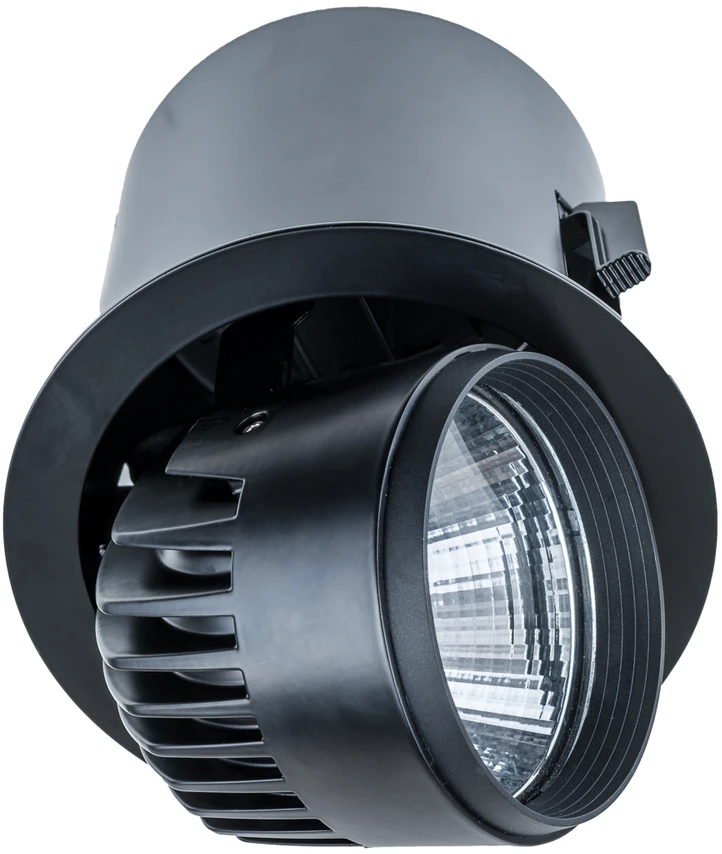 34W LED įleidžiamo montavimo šviestuvas TANTO, juodas, 3000K
