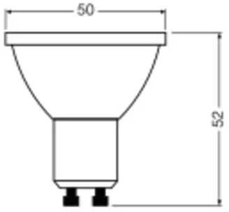 Ledvance 3,4W LED lemputė, GU10, 2700K, dimeriuojama