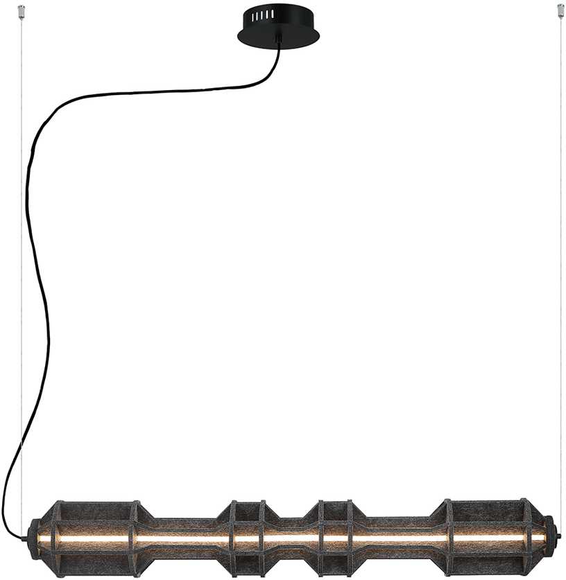 34W LED pakabinamas šviestuvas ARTISTI, tamsiai pilkos/juodos sp., 3000K, 4322500