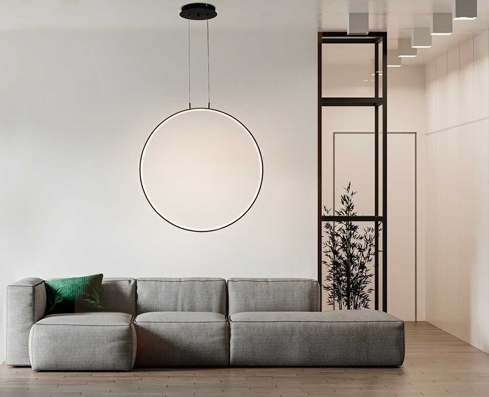 34W LED pakabinamas šviestuvas CIRCULO 100, juodas, 3000K
