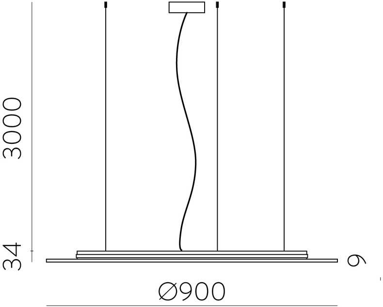 34W LED pakabinamas šviestuvas SOUND, antracito sp., 2700K, C4033190GR