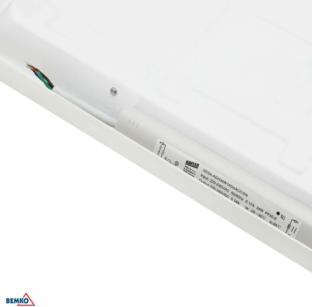Kafler 34W LED paviršinė/įleidžiama panelė BLA, balta, 4000K, IP40, 120°, 60x60cm